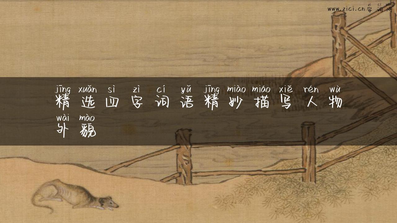 精选四字词语精妙描写人物外貌
