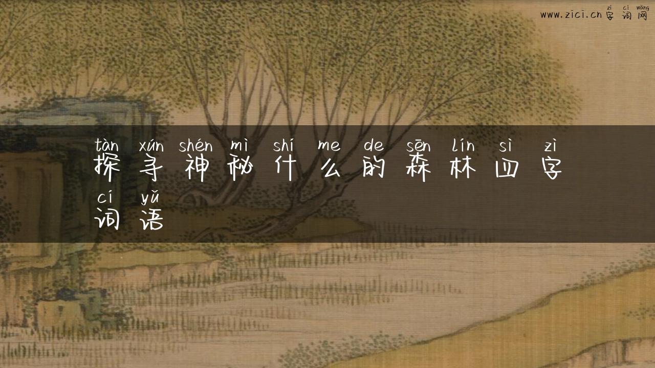 探寻神秘什么的森林四字词语
