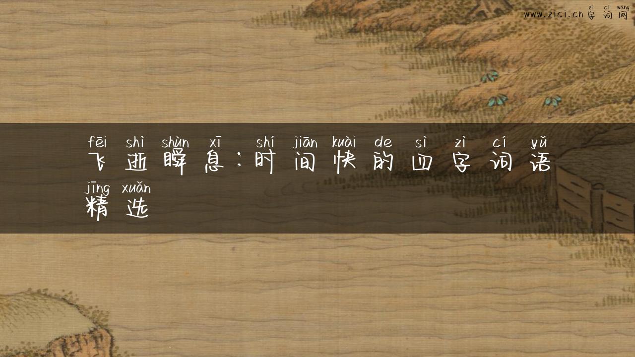 飞逝瞬息：时间快的四字词语精选