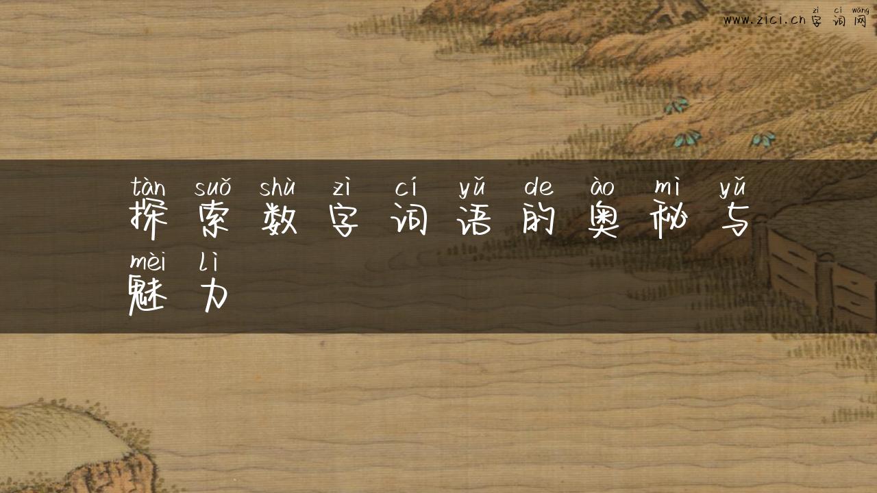 探索数字词语的奥秘与魅力