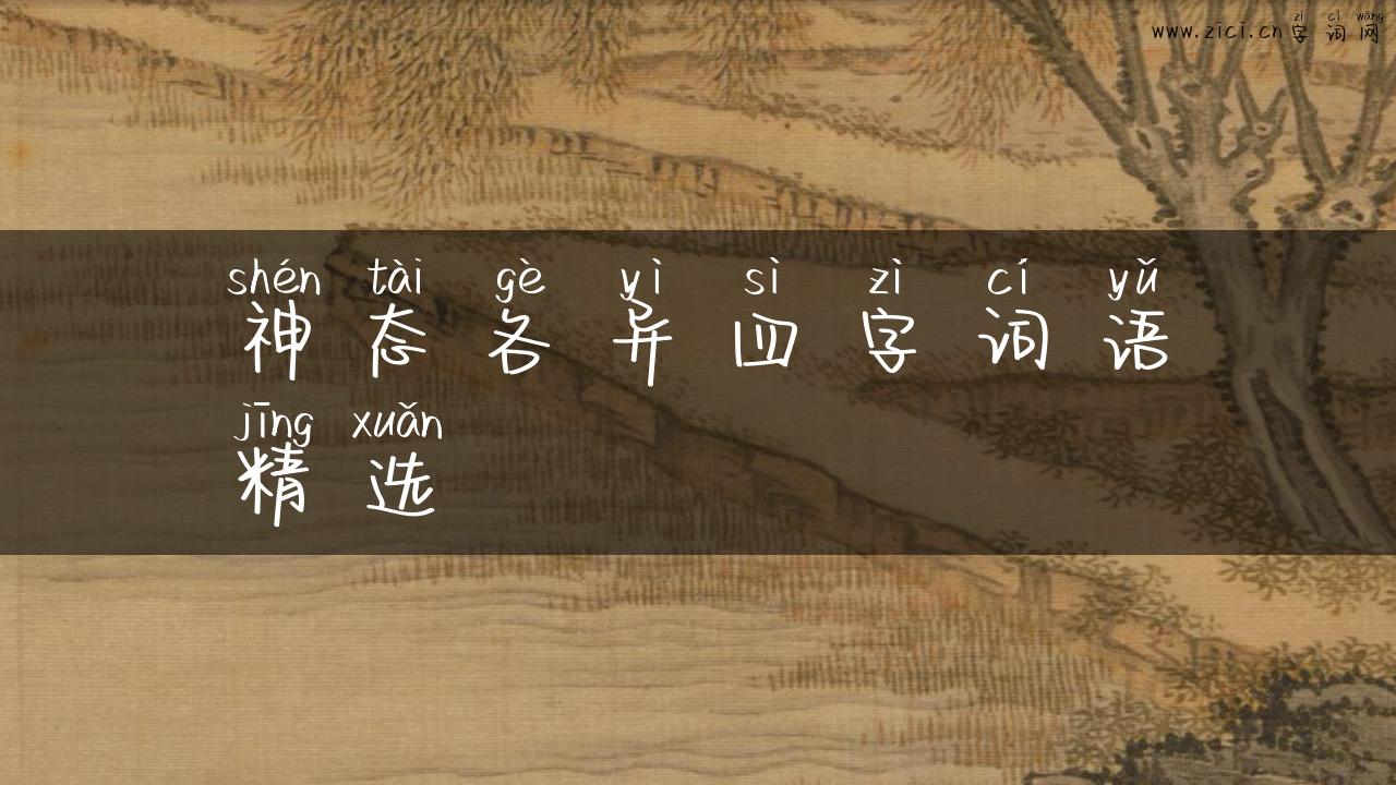 神态各异四字词语精选