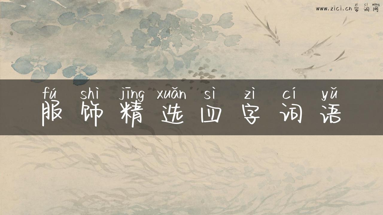 服饰精选四字词语