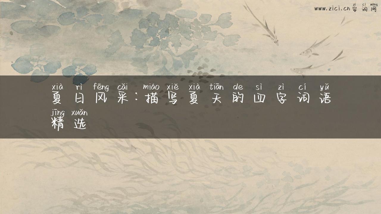夏日风采：描写夏天的四字词语精选