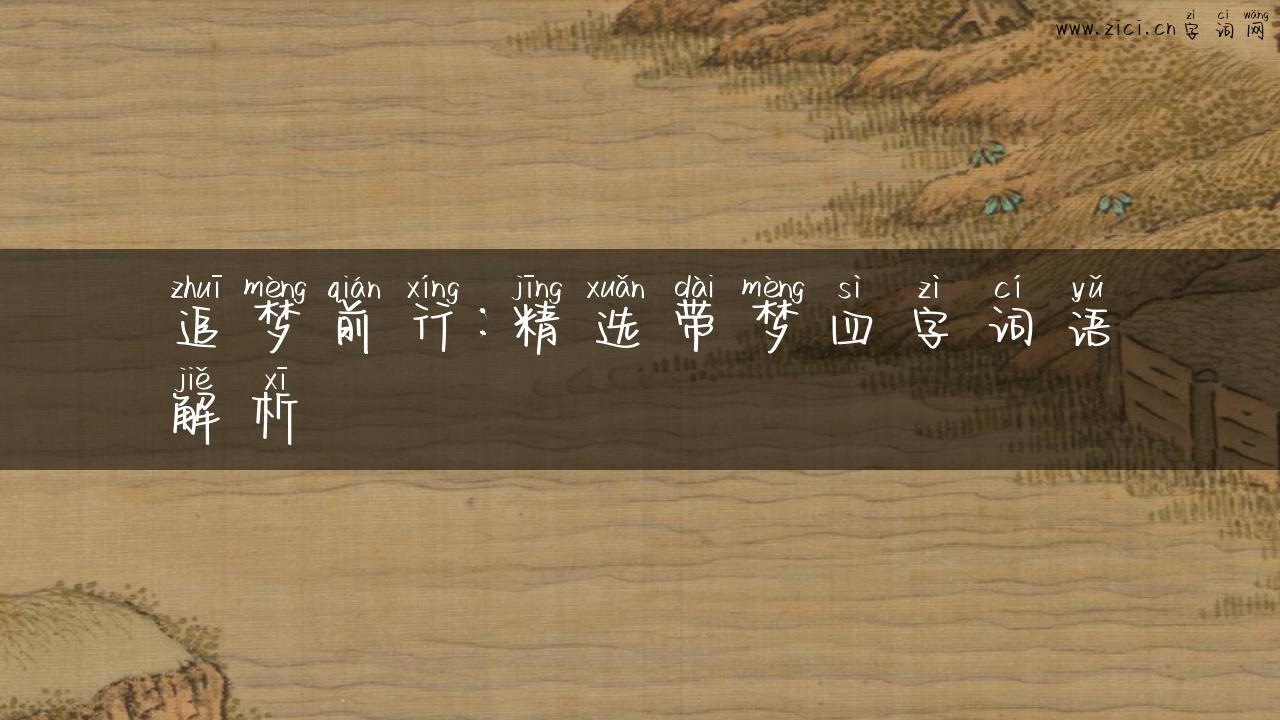 追梦前行：精选带梦四字词语解析