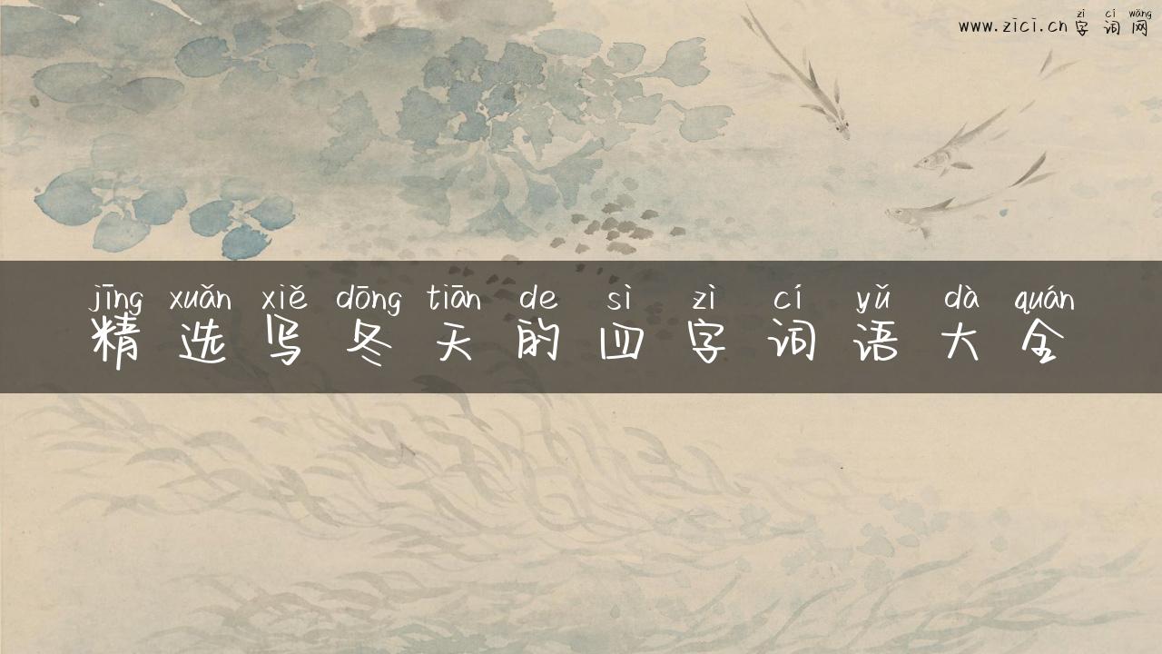 精选写冬天的四字词语大全
