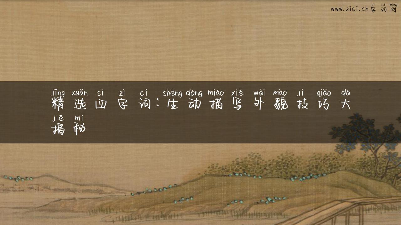 精选四字词：生动描写外貌技巧大揭秘