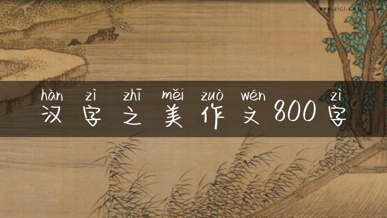 汉字之美作文800字