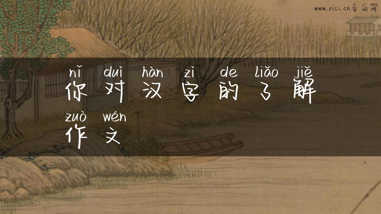 你对汉字的了解作文