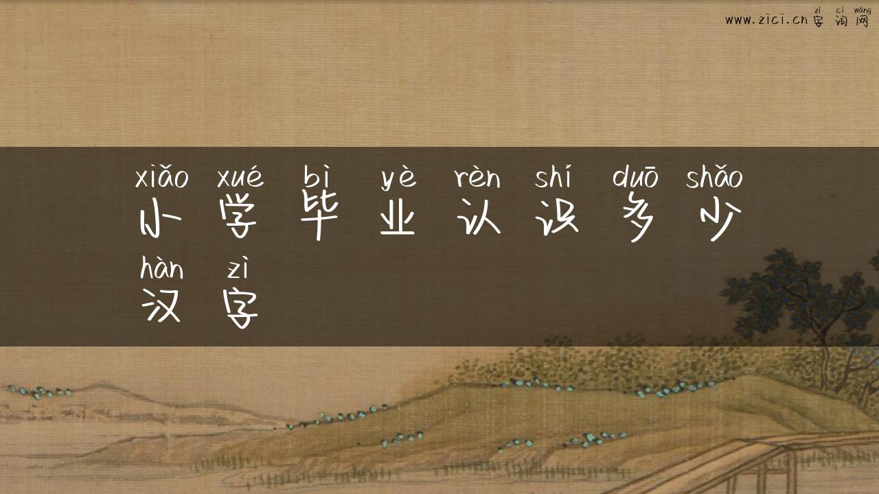 小学毕业认识多少汉字
