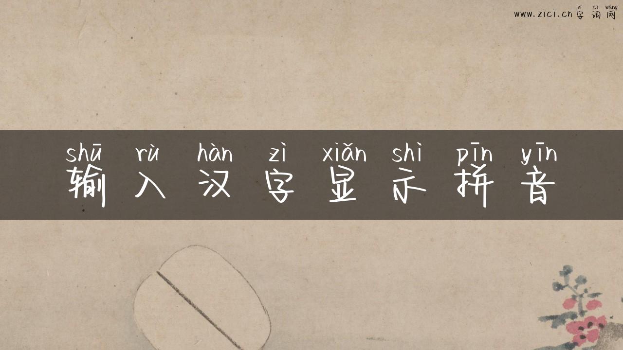 输入汉字显示拼音