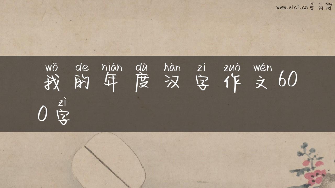 我的年度汉字作文600字