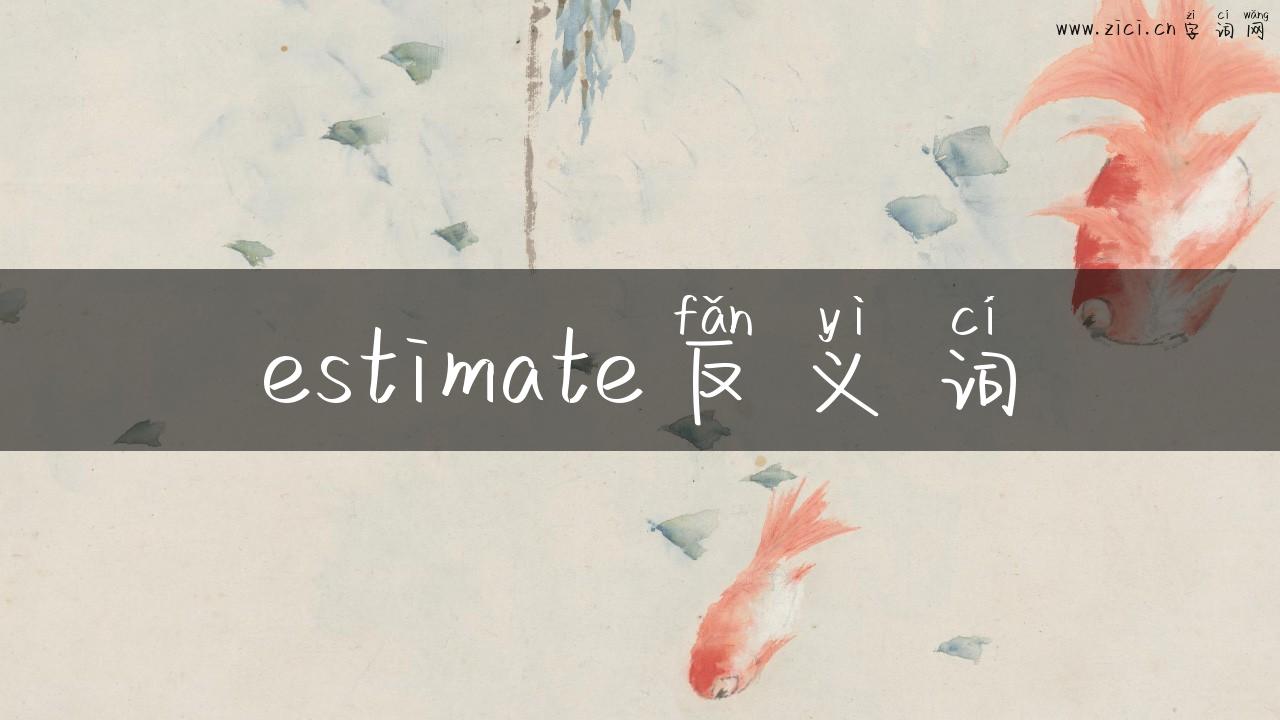 estimate反义词