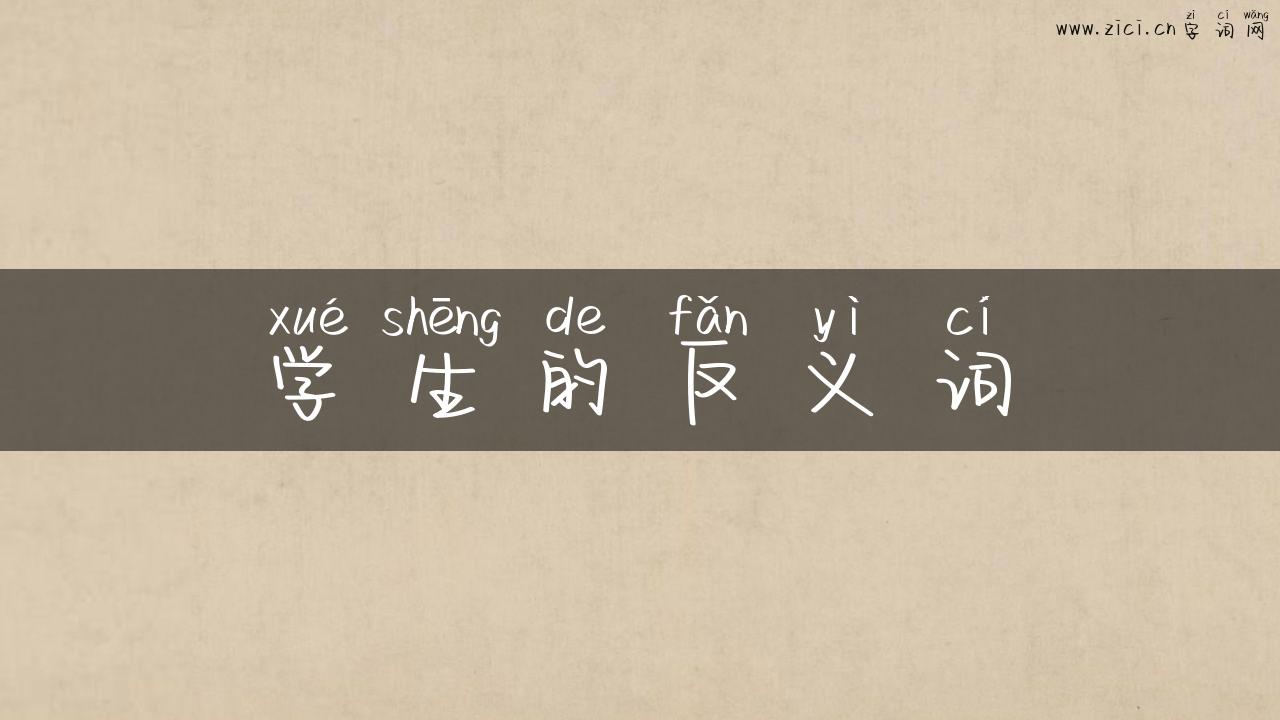 学生的反义词