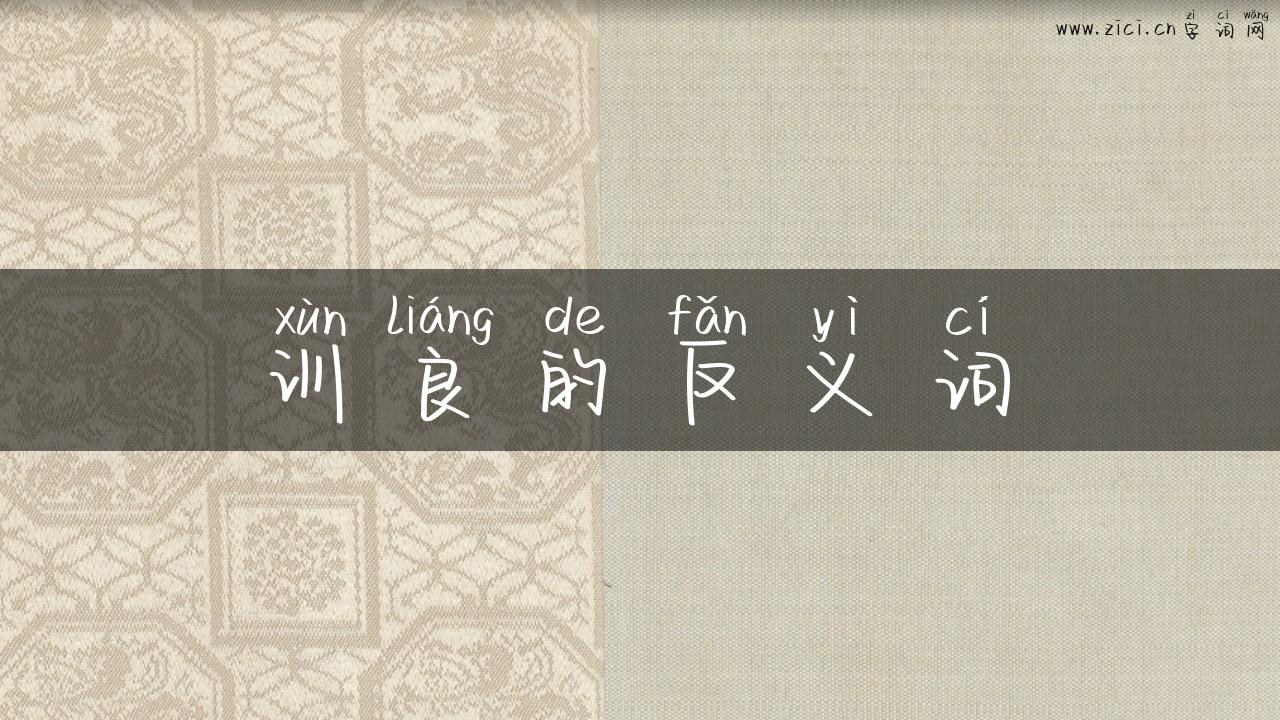 训良的反义词