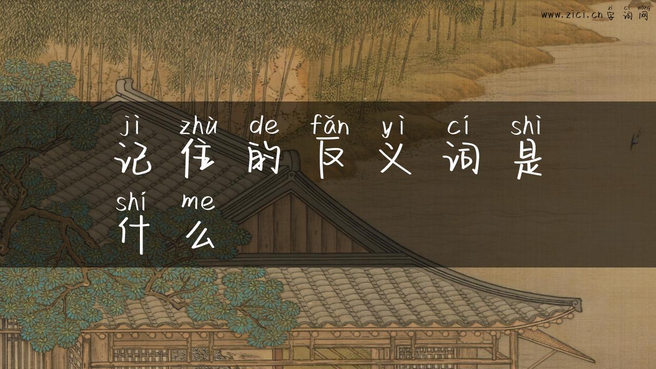 记住的反义词是什么