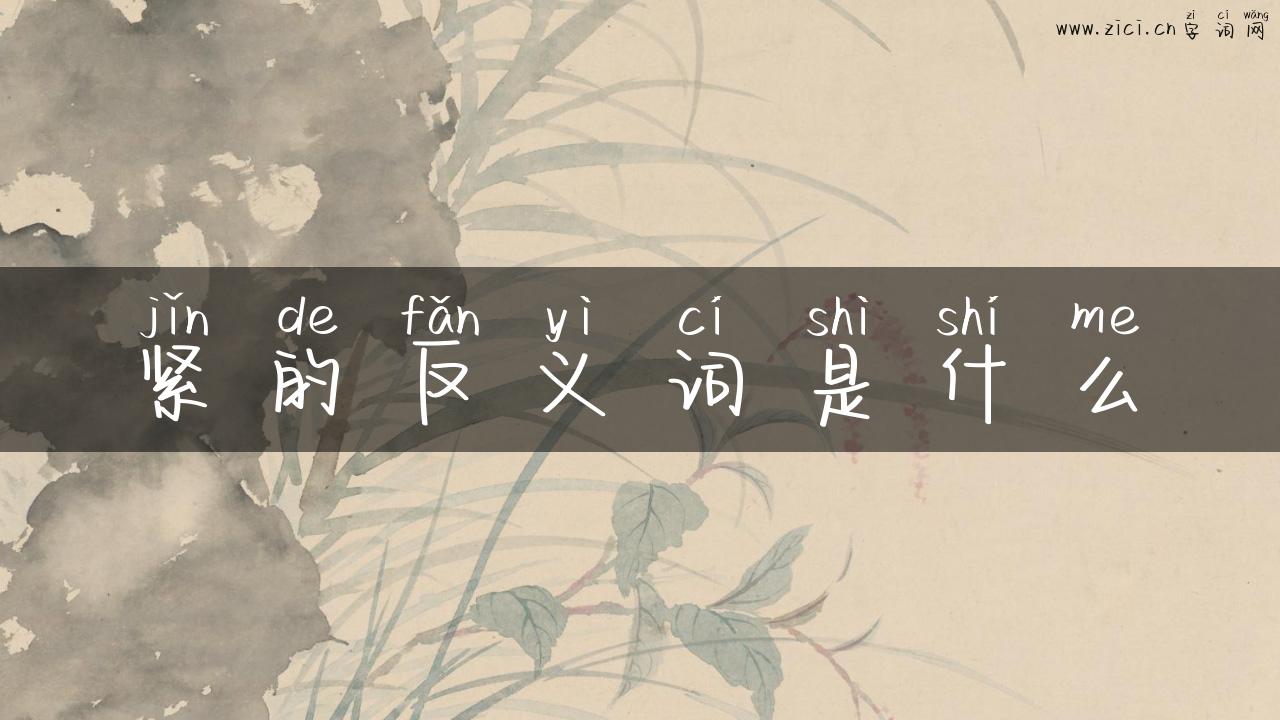 紧的反义词是什么