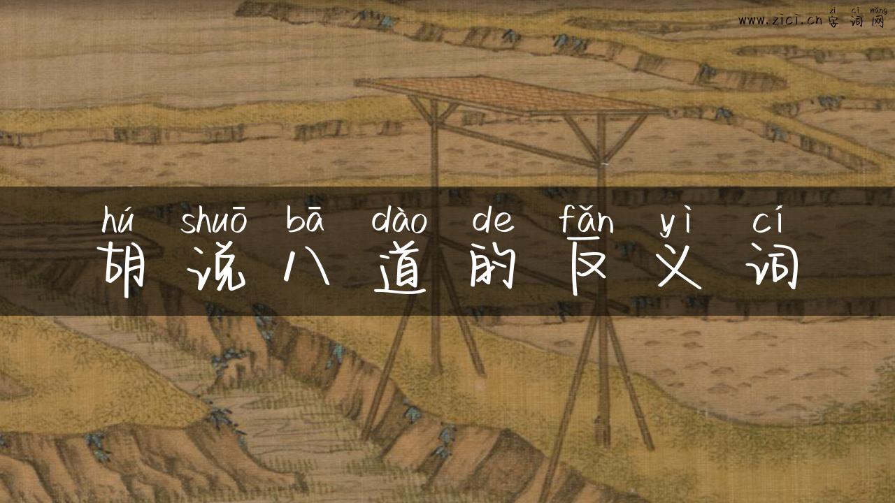 胡说八道的反义词