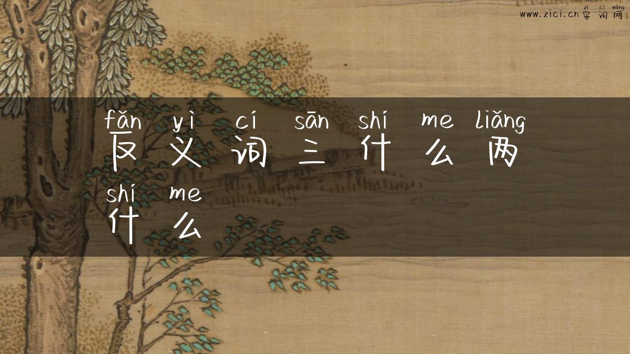 反义词三什么两什么
