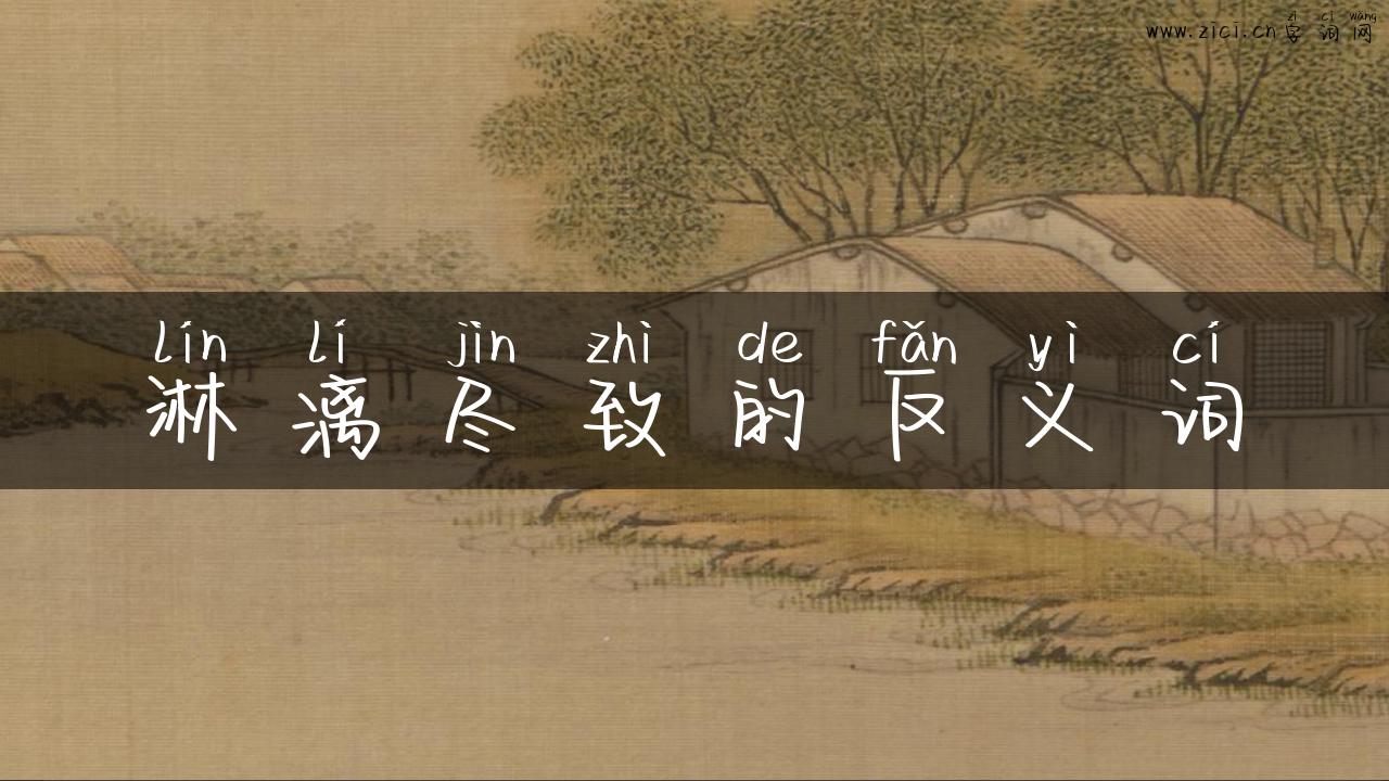 淋漓尽致的反义词