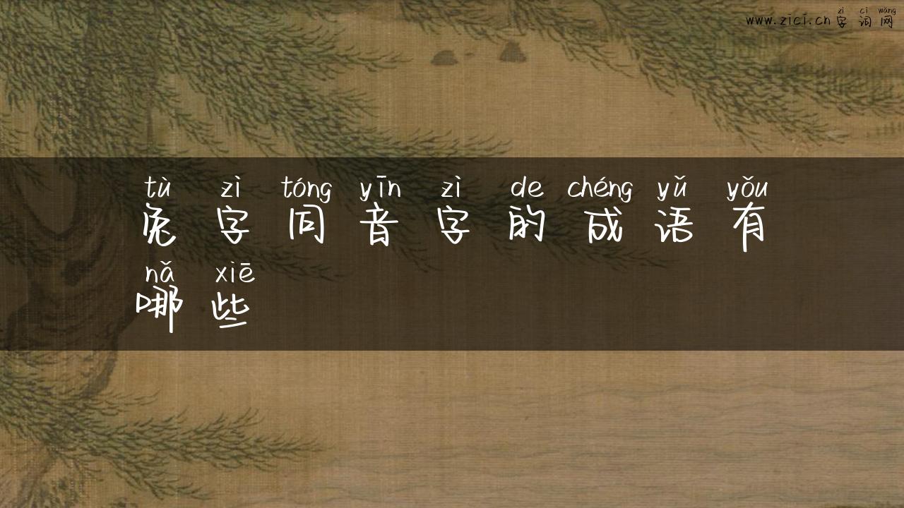 兔字同音字的成语有哪些