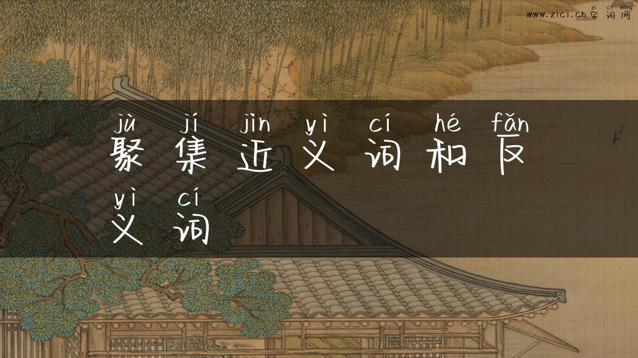 聚集近义词和反义词