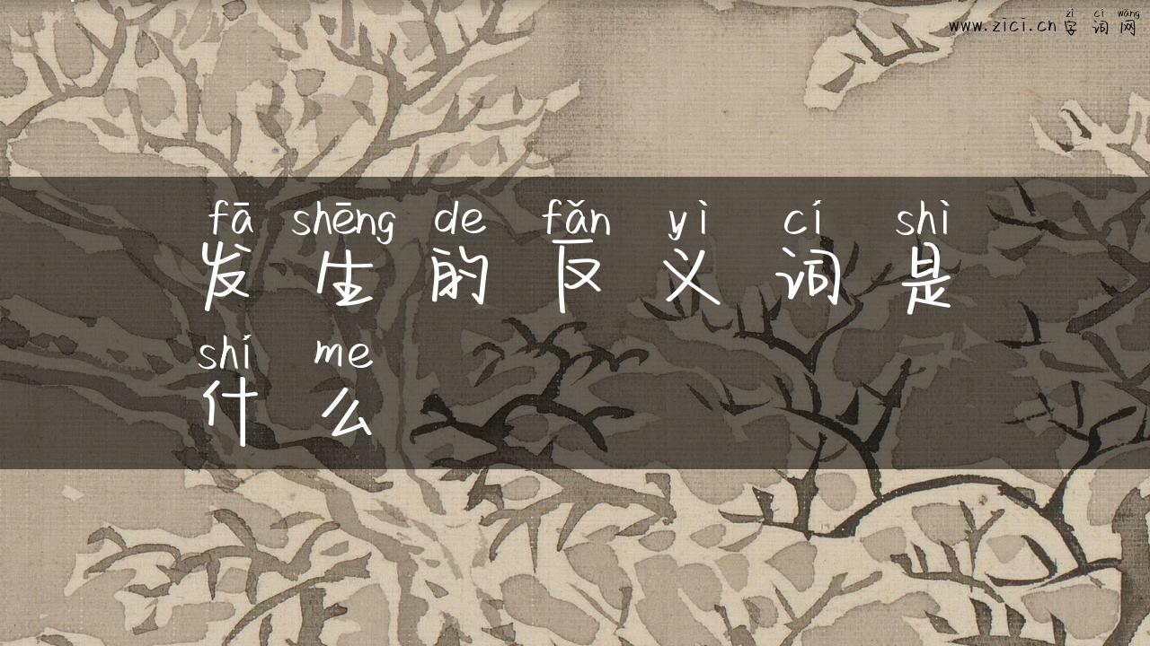发生的反义词是什么