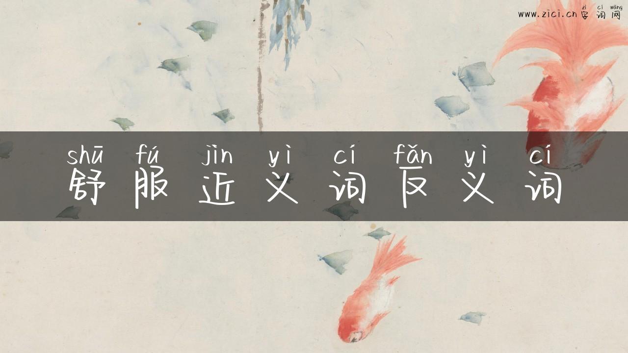 舒服近义词反义词