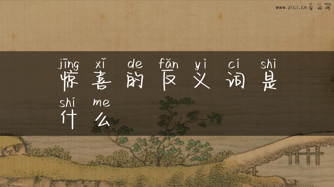惊喜的反义词是什么