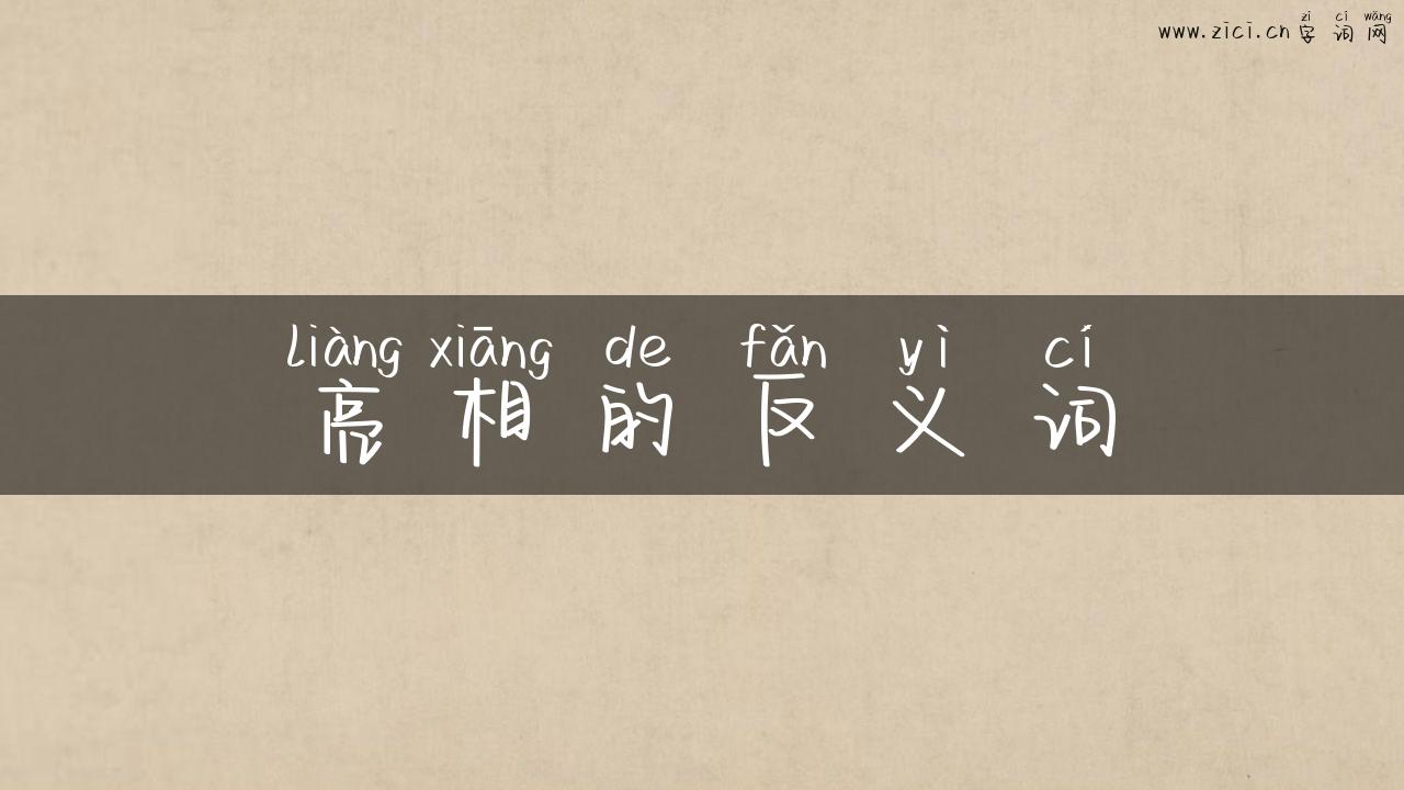 亮相的反义词