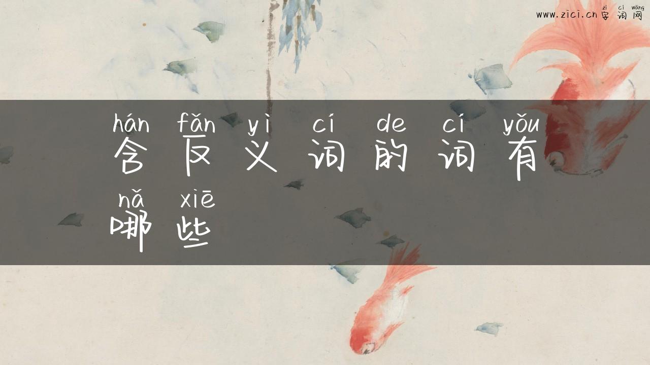 含反义词的词有哪些