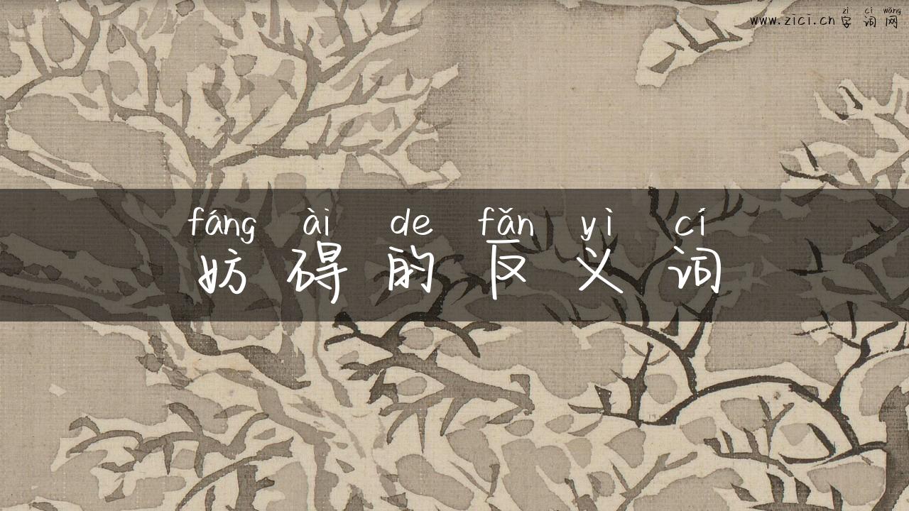 妨碍的反义词