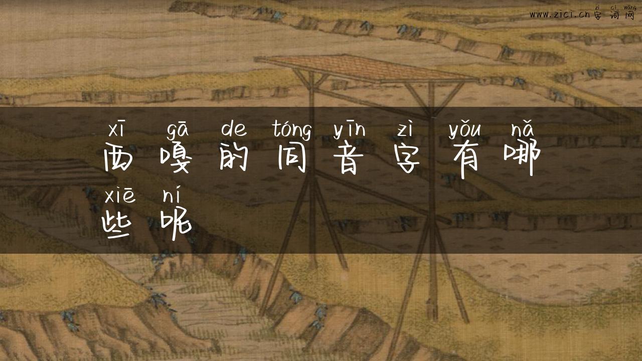 西嘎的同音字有哪些呢