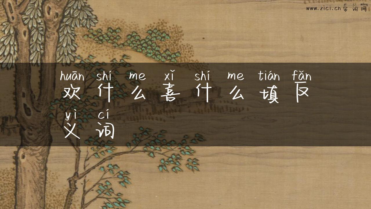 欢什么喜什么填反义词