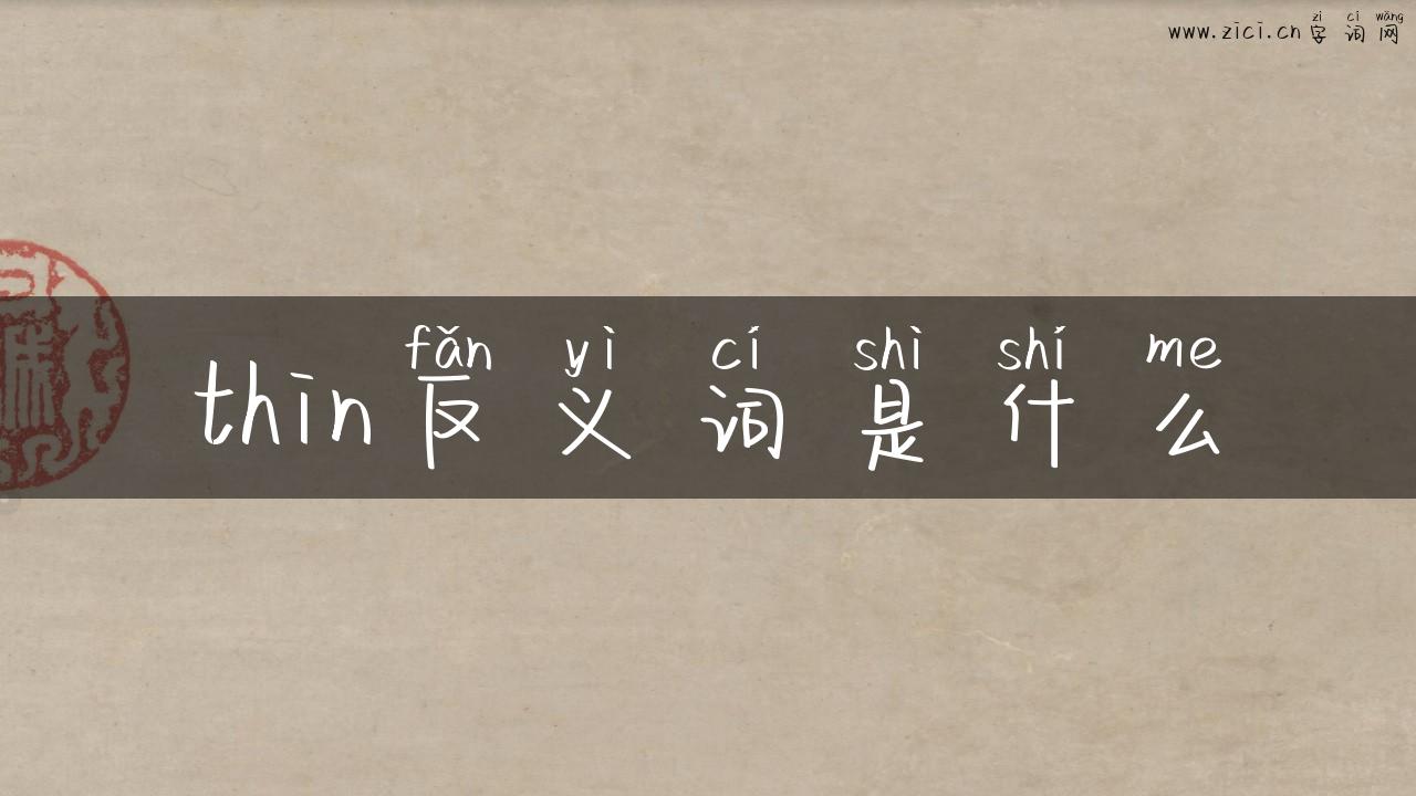 thin反义词是什么