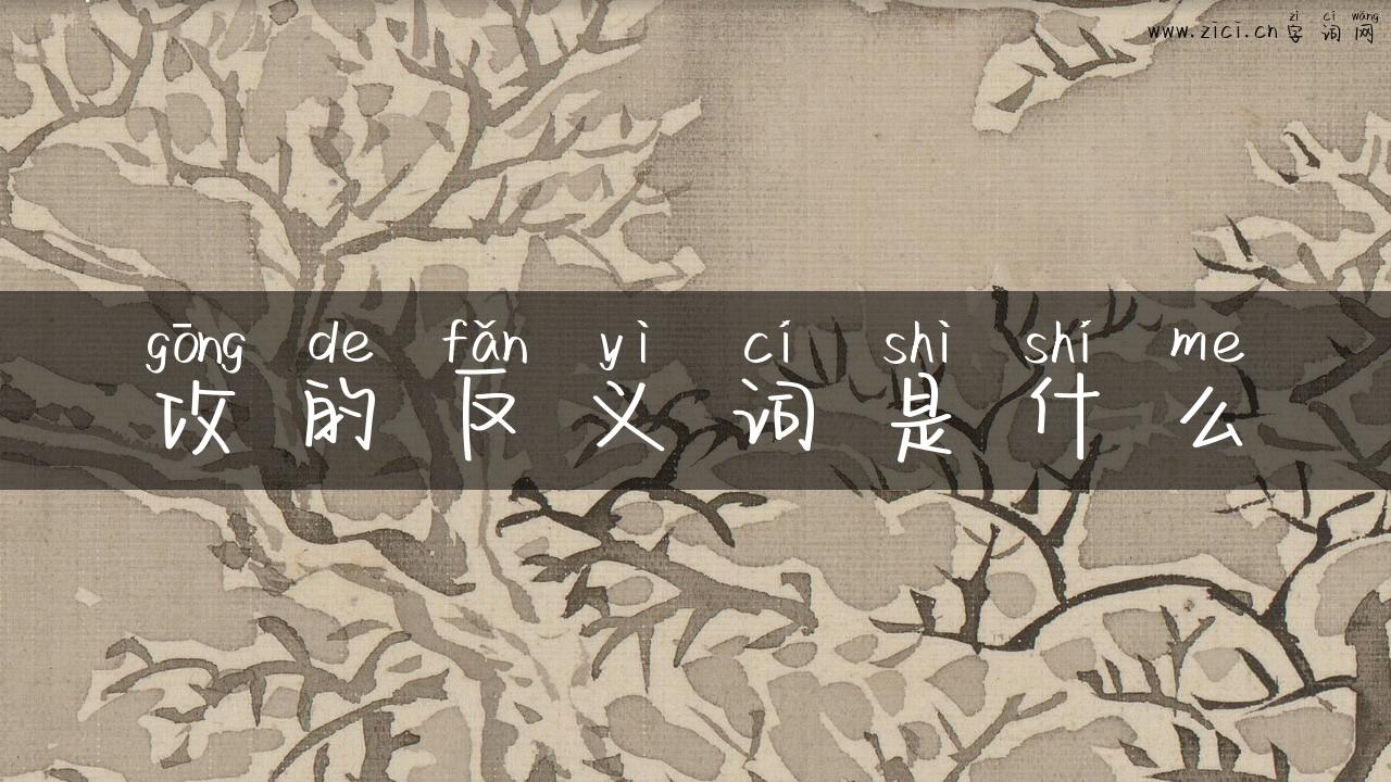 攻的反义词是什么