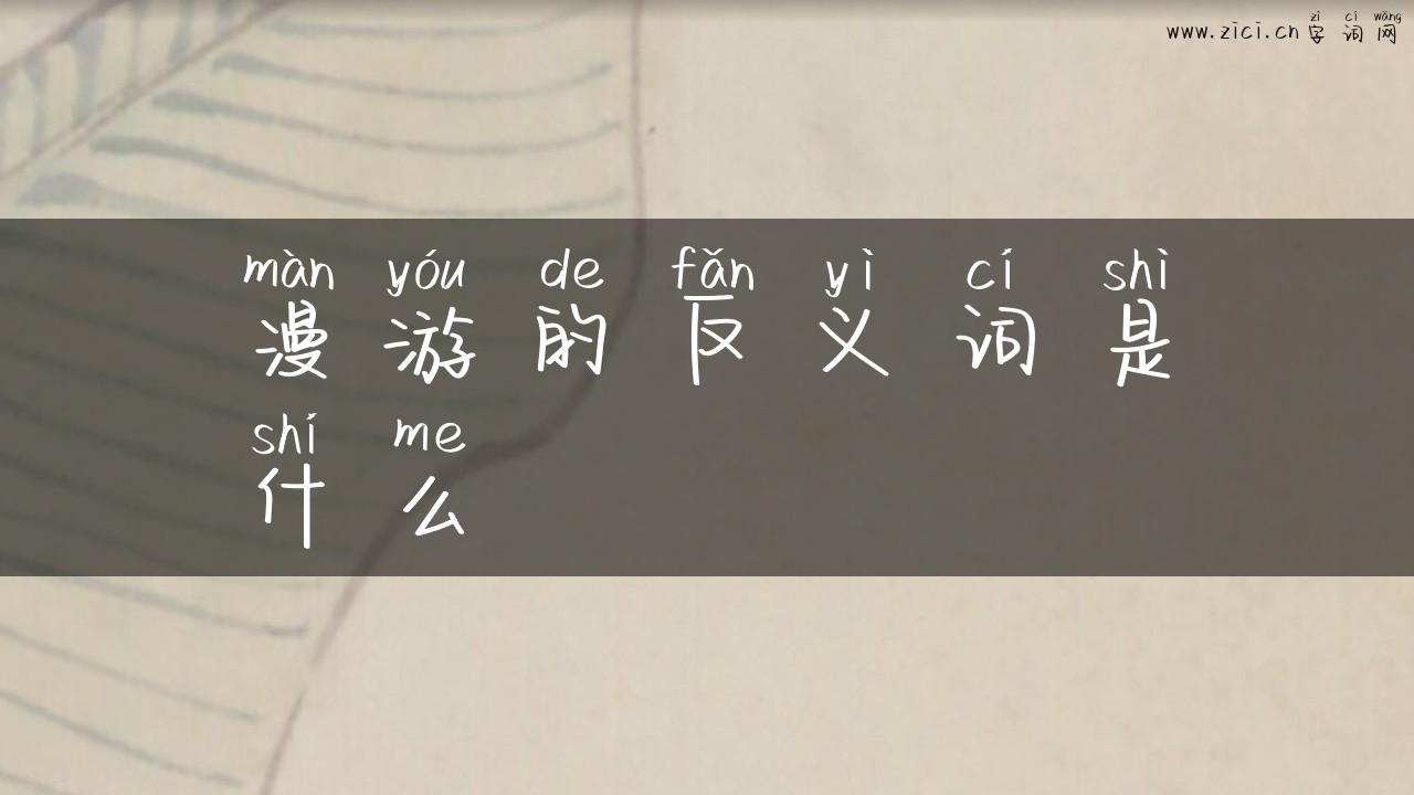 漫游的反义词是什么