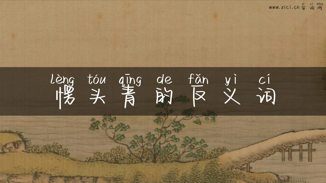愣头青的反义词