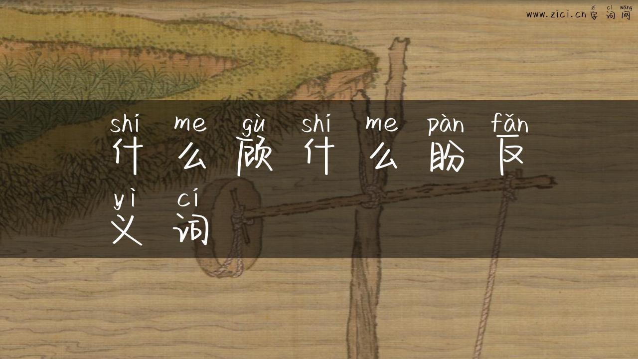 什么顾什么盼反义词