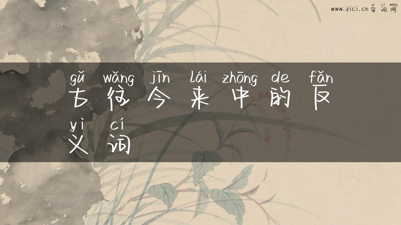 古往今来中的反义词