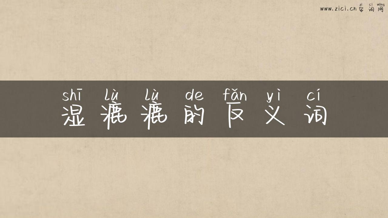 湿漉漉的反义词