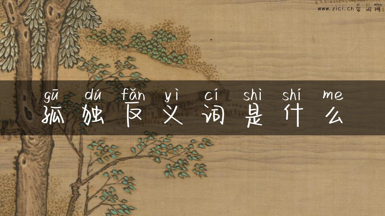 孤独反义词是什么