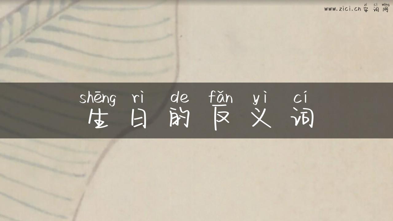生日的反义词