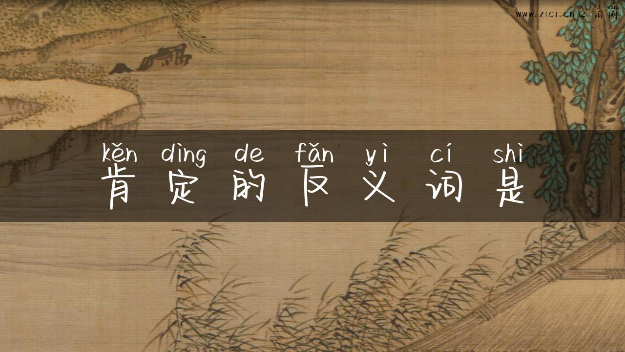 肯定的反义词是