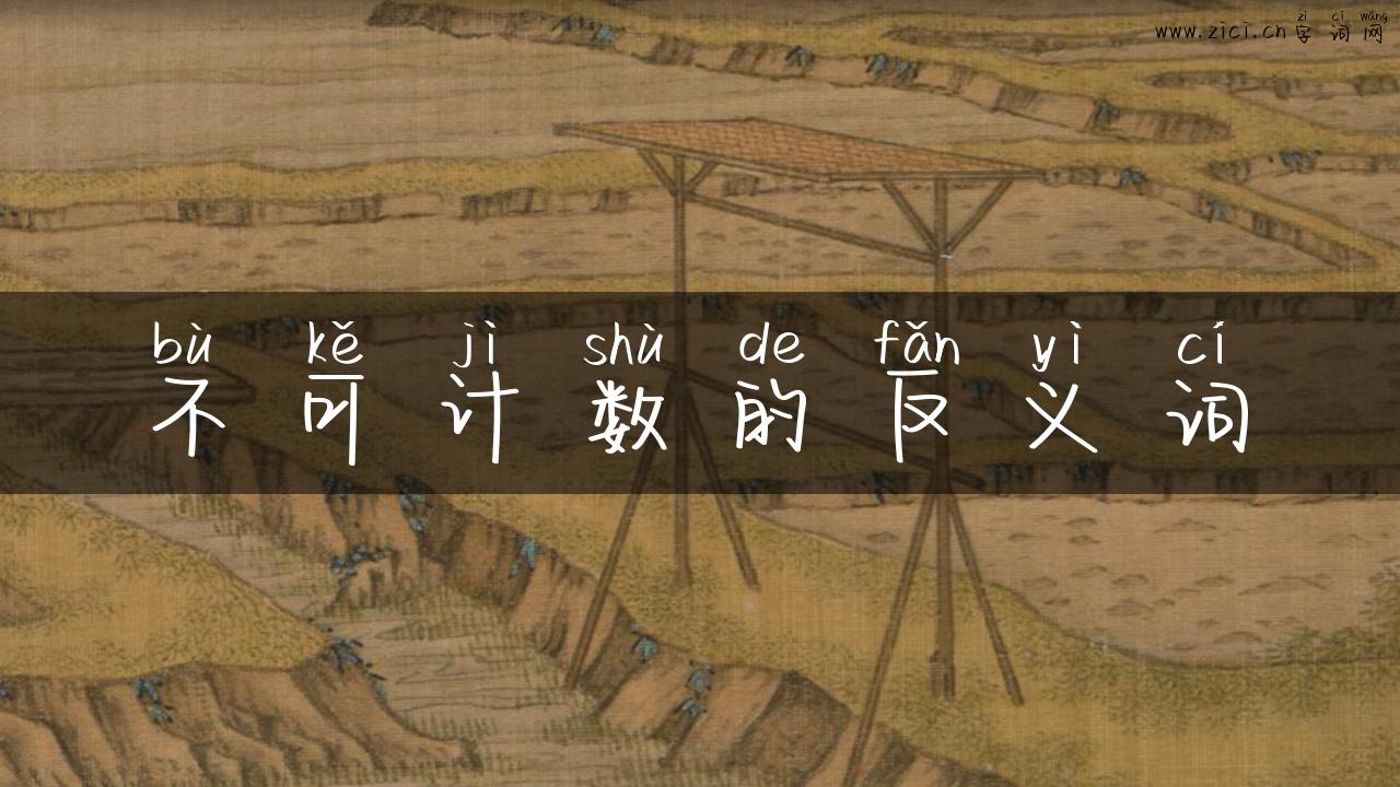 不可计数的反义词