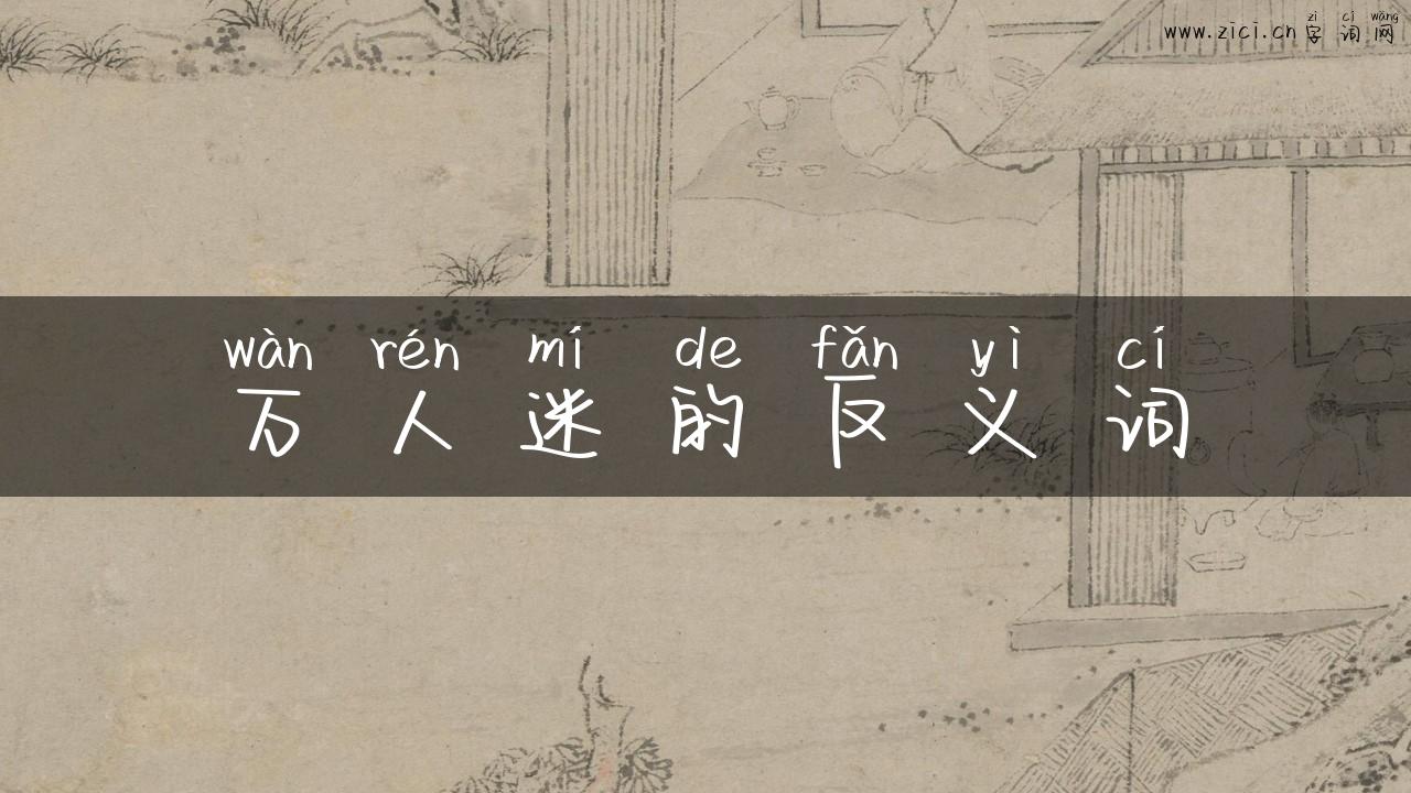 万人迷的反义词