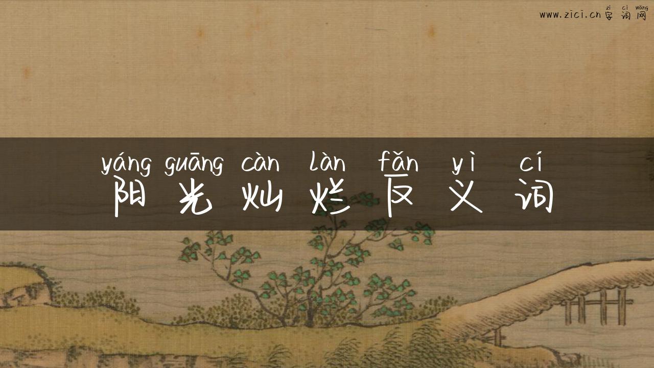 阳光灿烂反义词