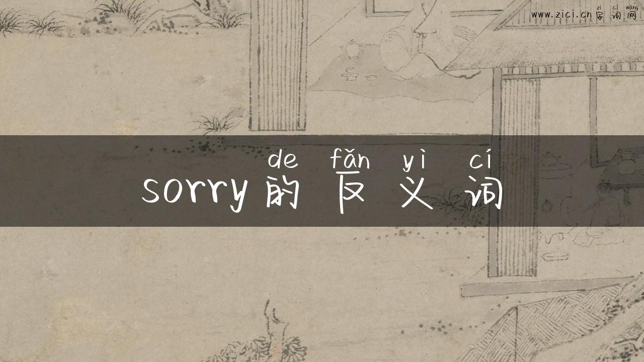 sorry的反义词