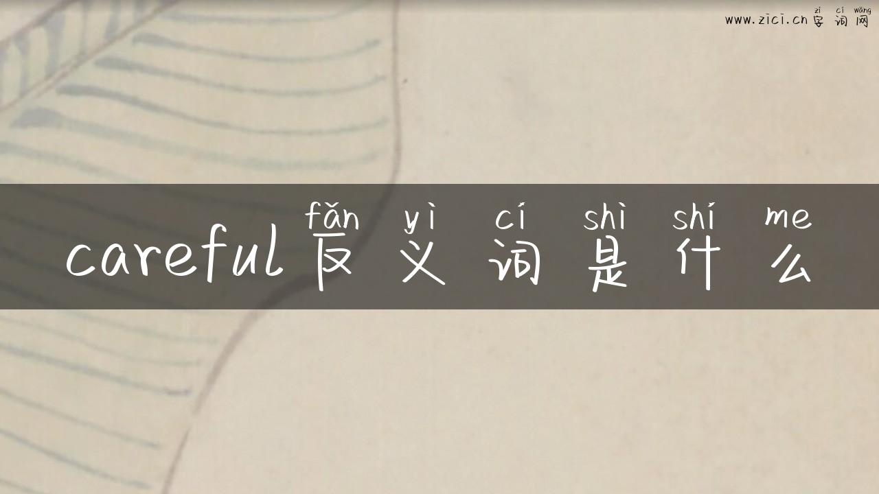 careful反义词是什么