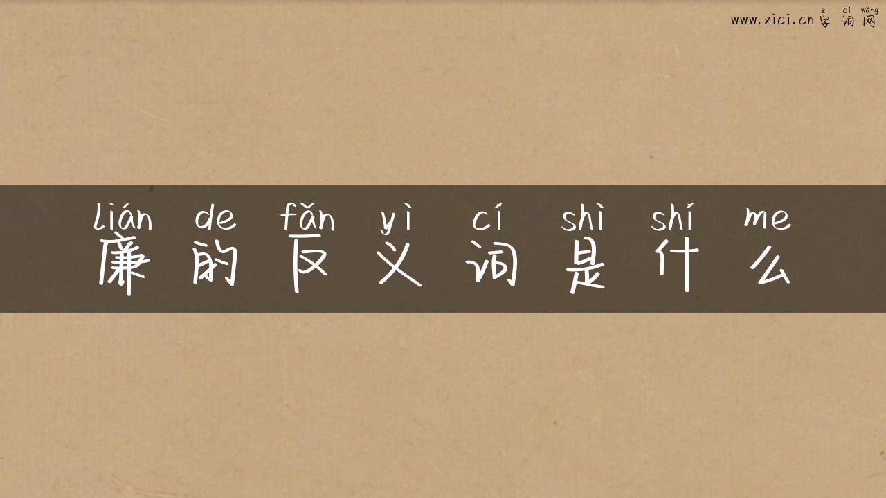 廉的反义词是什么