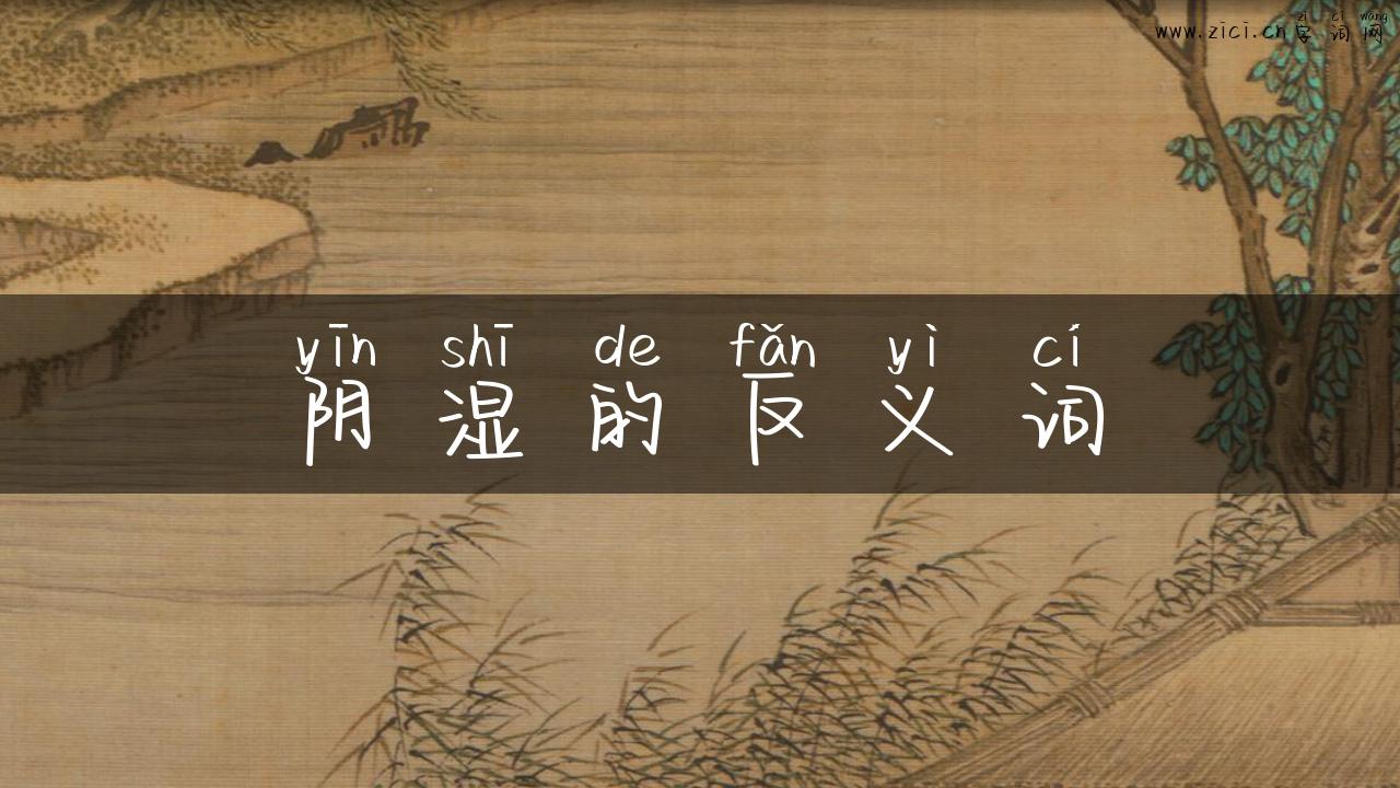 阴湿的反义词